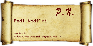 Pedl Noémi névjegykártya
